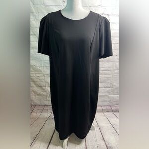 CALVIN KLEIN Black Sheath Dress 18W